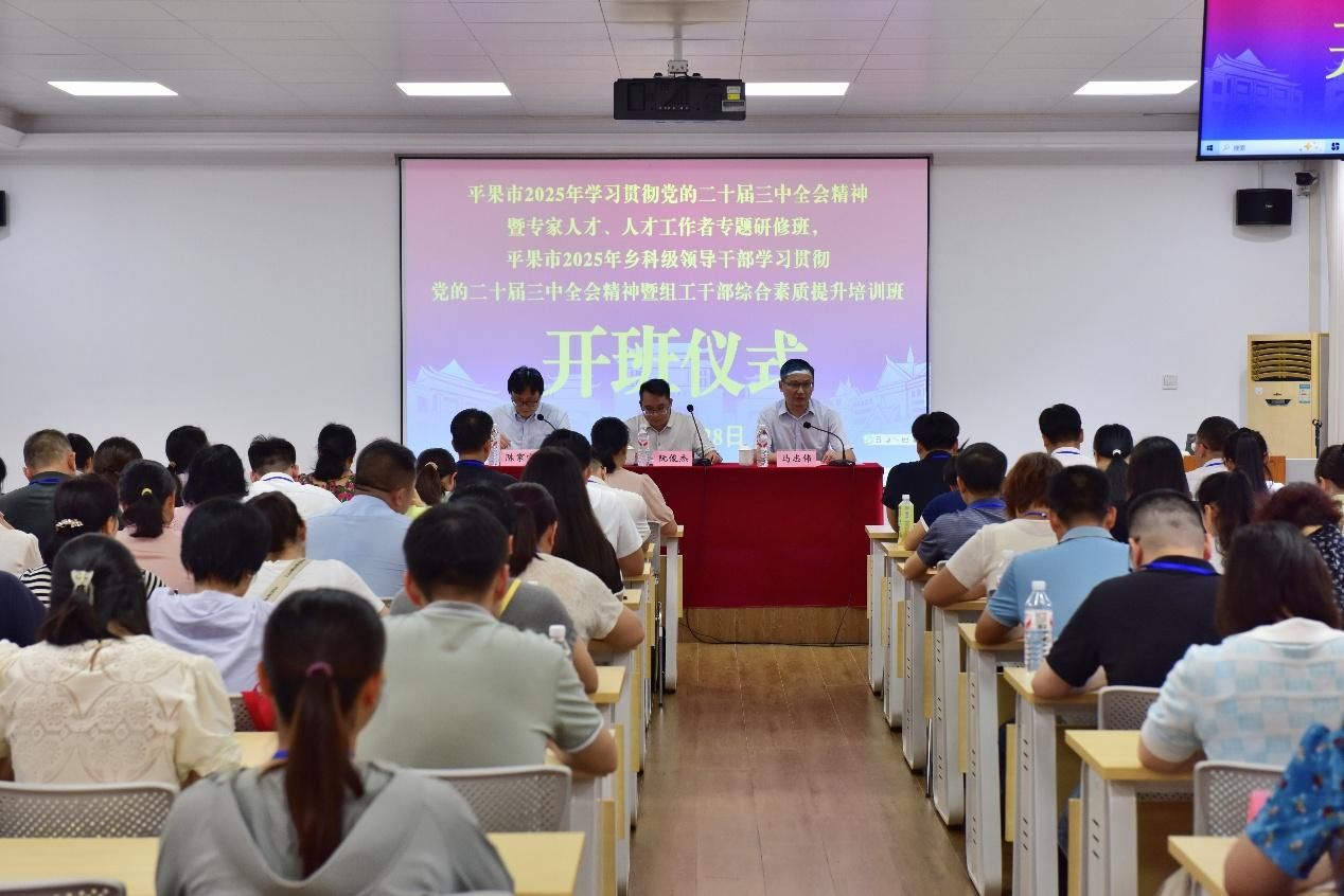 平果市2025年学习贯彻党的二十届三中全会精神暨专家人才、人才工作者专题研修班，平果市2025年乡科级领导干部学习贯彻党的二十届三中全会精神暨组工干部综合素质提升培训班在公司开班